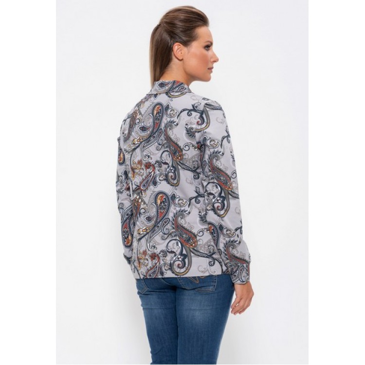 Женская спортивная кофта на молнии 820-grey/cucumber, Cleo
