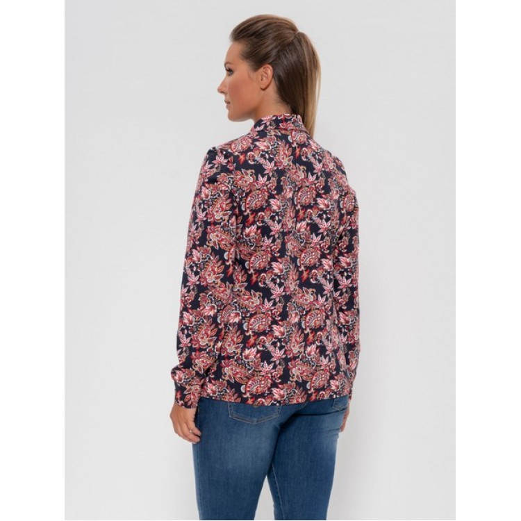 Женская спортивная кофта на молнии 820-blue/coral, Cleo Женская спортивная кофта на молнии 820-blue/coral, Cleo