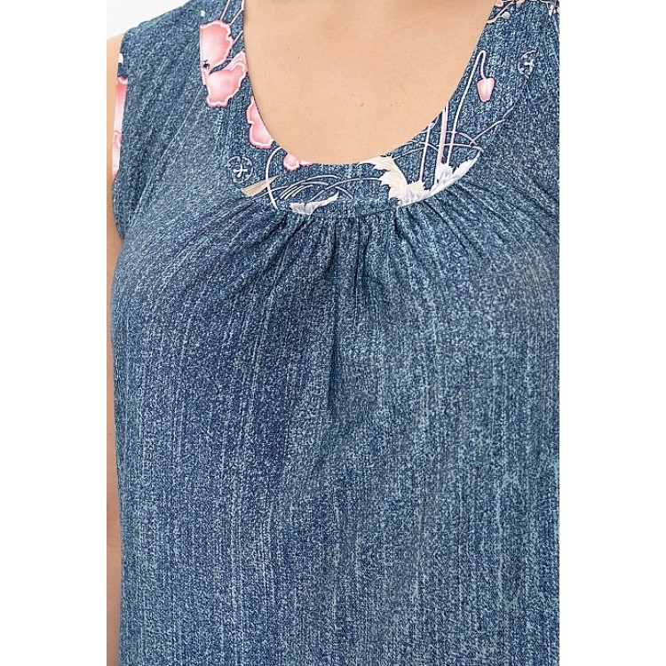 Женский сарафан из вискозы  для дома и отдыха 825-jeans/coral, Cleo