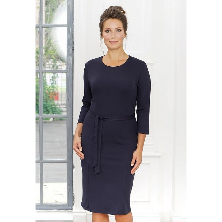 Женское платье из вискозы 826-dark blue, Cleo
