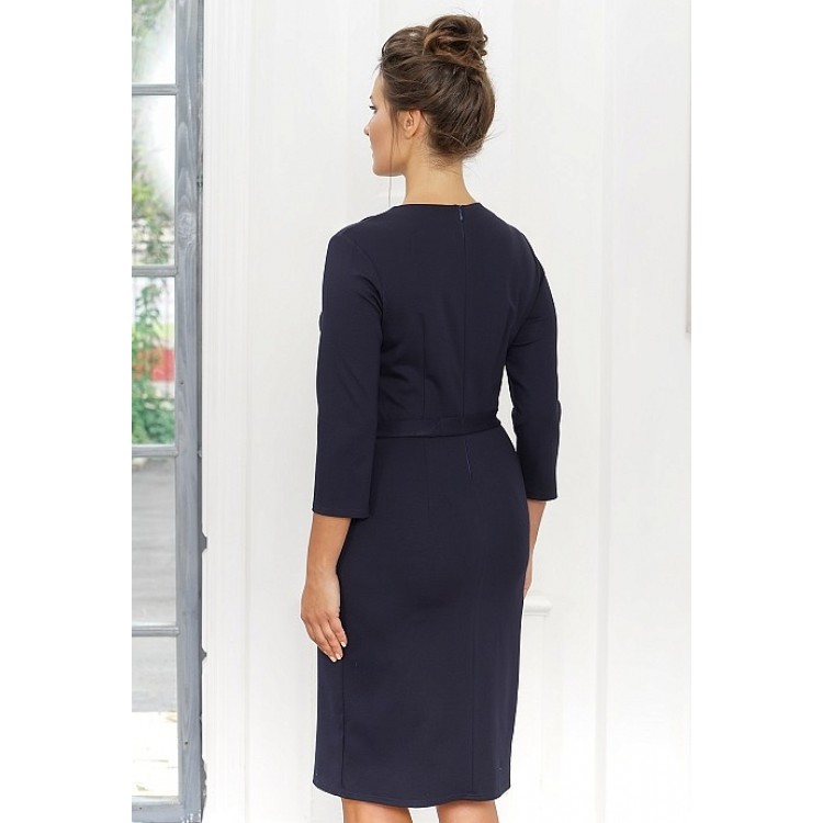 Женское платье из вискозы 826-dark blue, Cleo