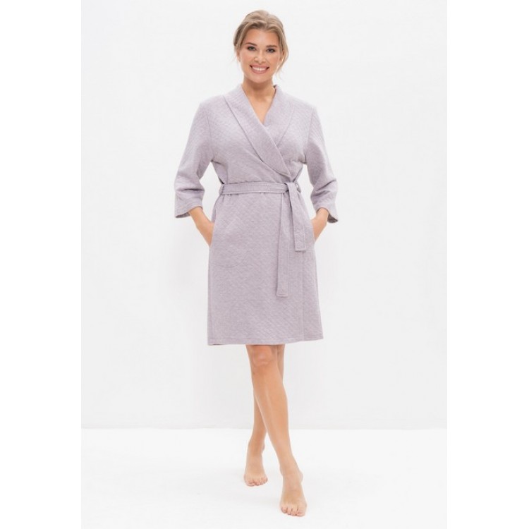 Женский стеганый халат 844-coffee, Cleo Женский стеганый халат 844-coffee, Cleo