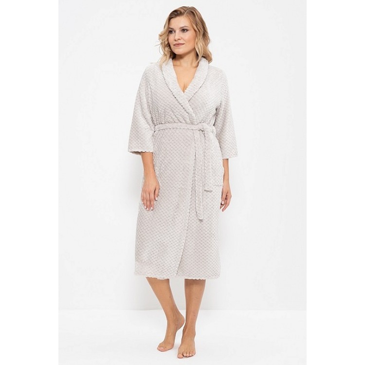 Длинный женский халат 858-1-beige, Cleo