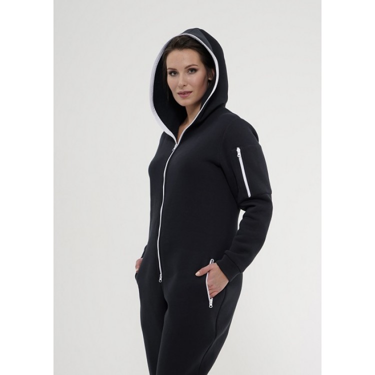 Утепленный женский комбинезон 860-black, Cleo