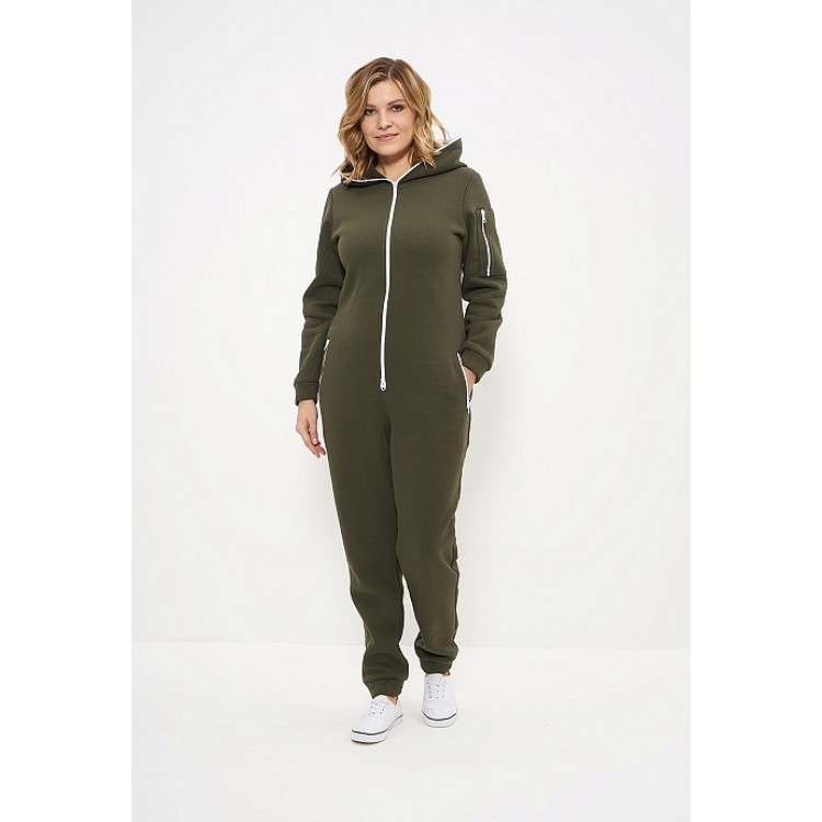 Утепленный женский комбинезон 860-khaki, Cleo