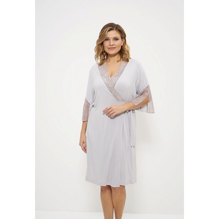 Женский халат из вискозы 867-gray, Cleo