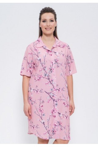 Платье-рубашка 875-розовый/сакура, Cleo