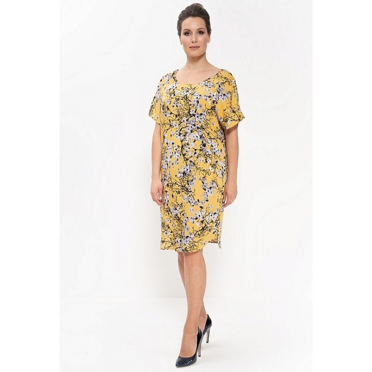 Летняя женская туника из вискозы 880-yellow, Cleo