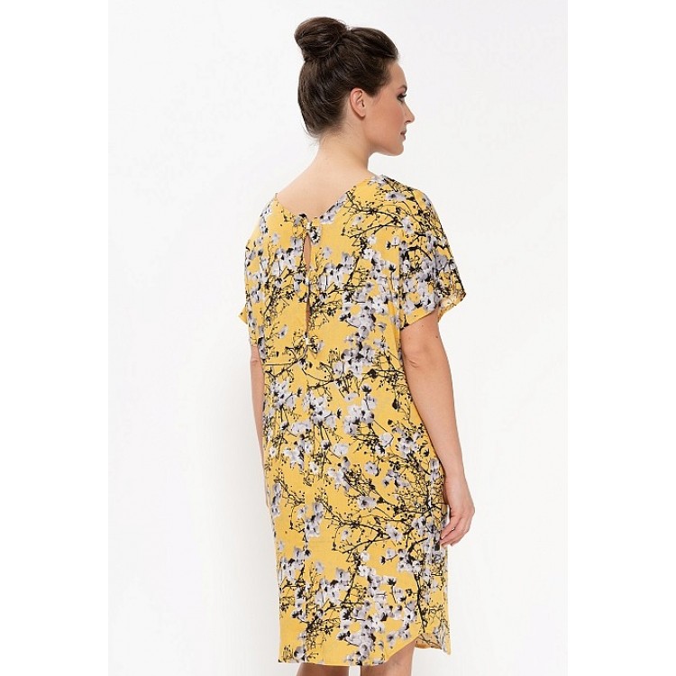 Летняя женская туника из вискозы 880-yellow, Cleo