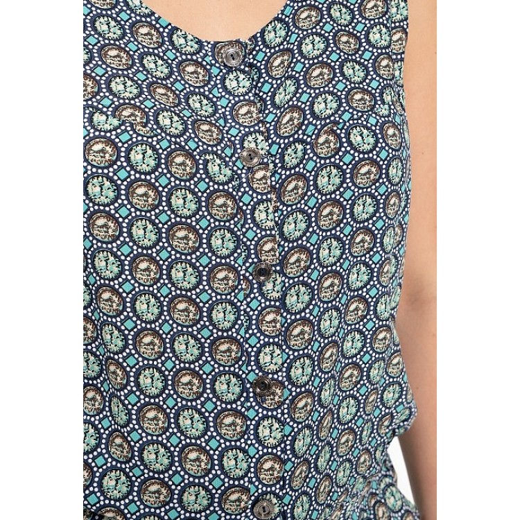 Летний женский комбинезон с брюками 881-black/green, Cleo