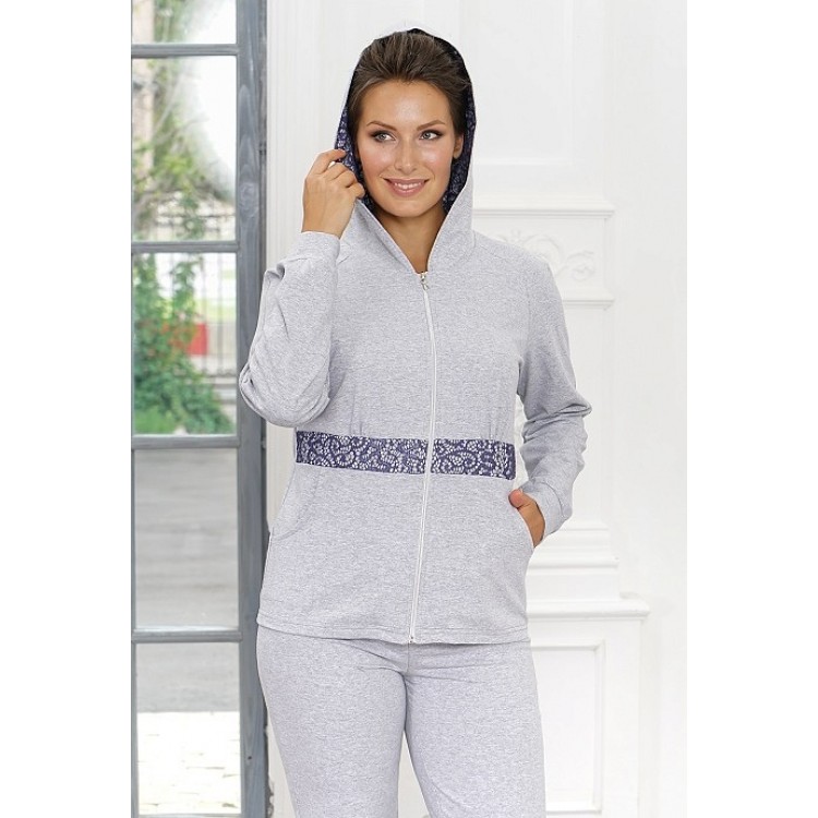 Женский костюм из хлопка с брюками 903-gray, Cleo