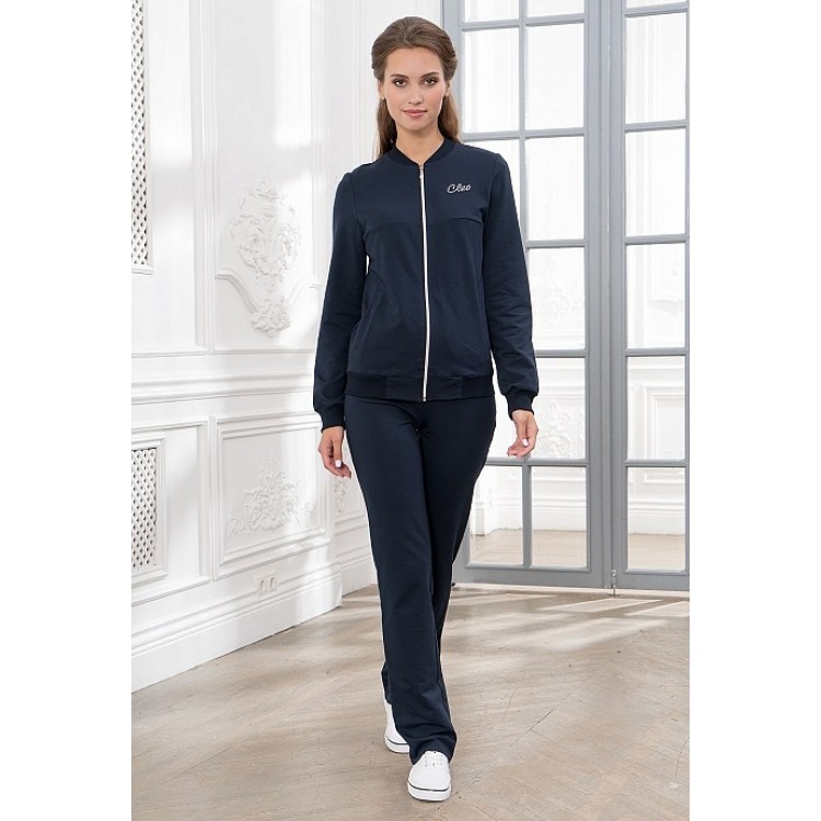 Синий женский спортивный костюм 909-blue, Cleo