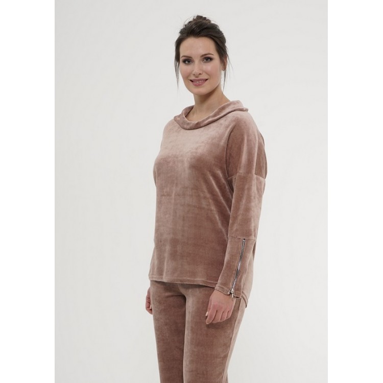 Женский велюровый костюм 915-coffee, Cleo Женский велюровый костюм 915-coffee, Cleo