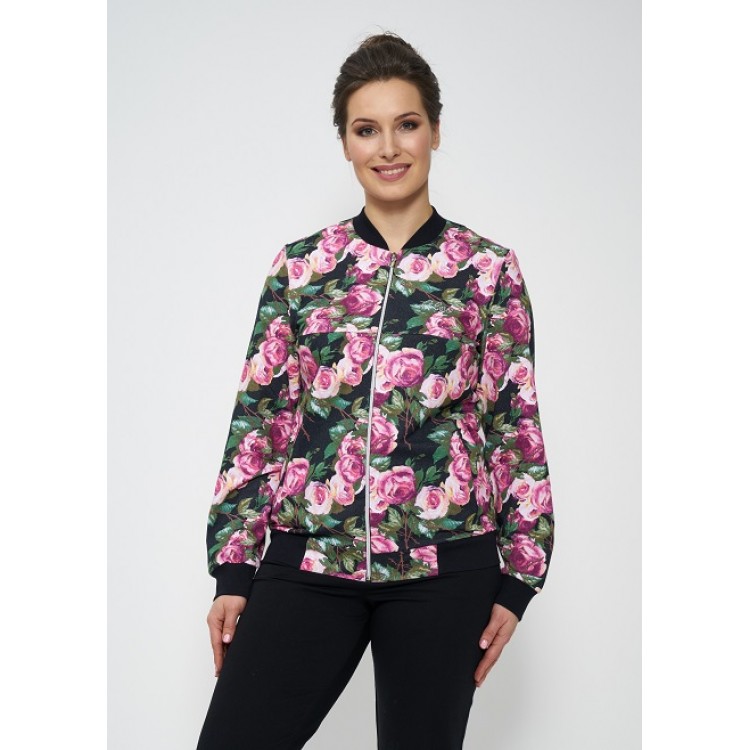 Женский спортивный костюм 945-black/roses, Cleo