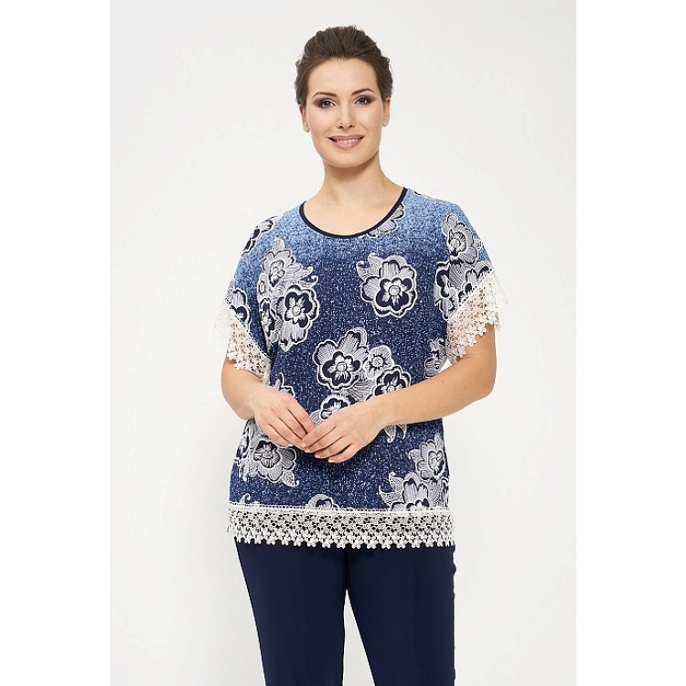Женский комплект из вискозы с брюками 947-blue, Cleo
