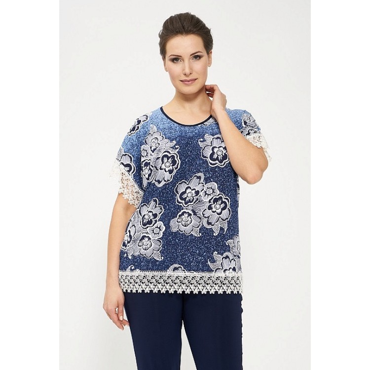 Женский комплект из вискозы с брюками 947-blue, Cleo