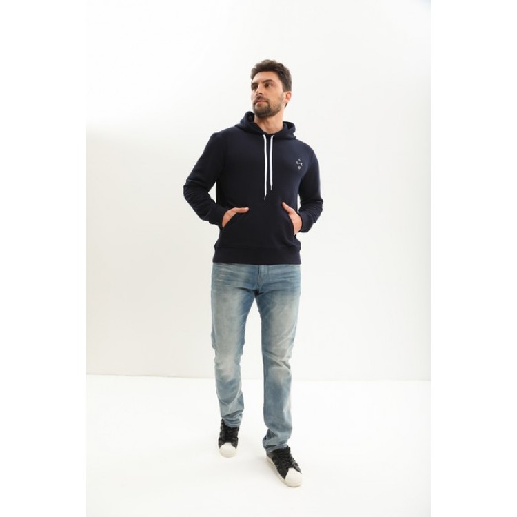 Синяя толстовка мужская 95 blue, Cleo
