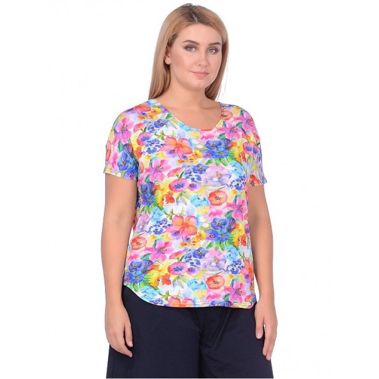 Женский комплект футболка+шорты 953-flowers, Cleo Женский комплект футболка+шорты 953-flowers, Cleo