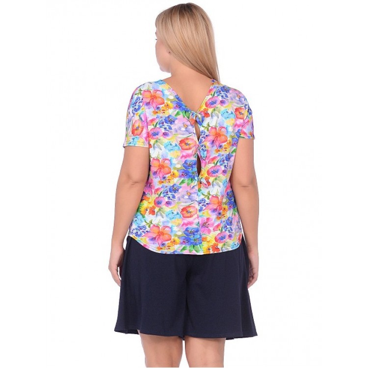 Женский комплект футболка+шорты 953-flowers, Cleo Женский комплект футболка+шорты 953-flowers, Cleo