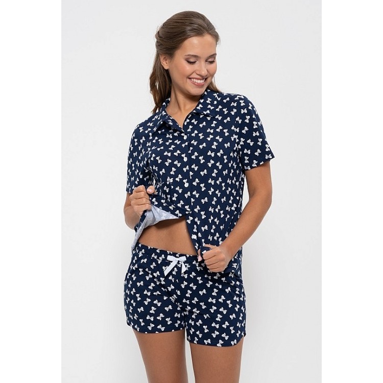 Женский домашний комплект с шортами 956-blue, Cleo