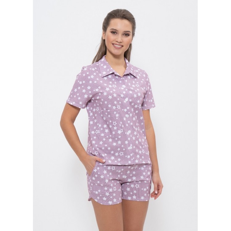 Женский домашний комплект с шортами 956-bordo, Cleo