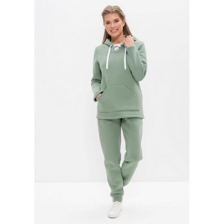 Теплый женский спортивный костюм 957 оливковый, Cleo