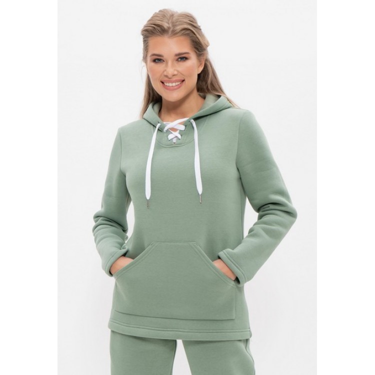 Теплый женский спортивный костюм 957 оливковый, Cleo