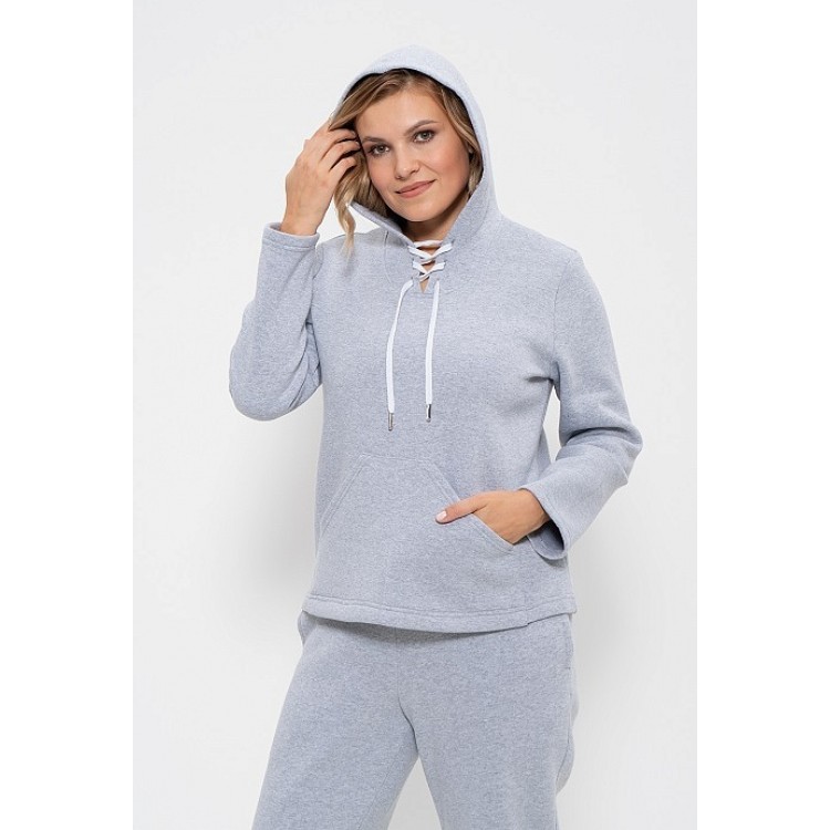 Теплый женский спортивный костюм 957 серый, Cleo