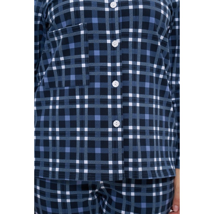 Женская хлопковая пижама с брюками 959-blue/white, Cleo