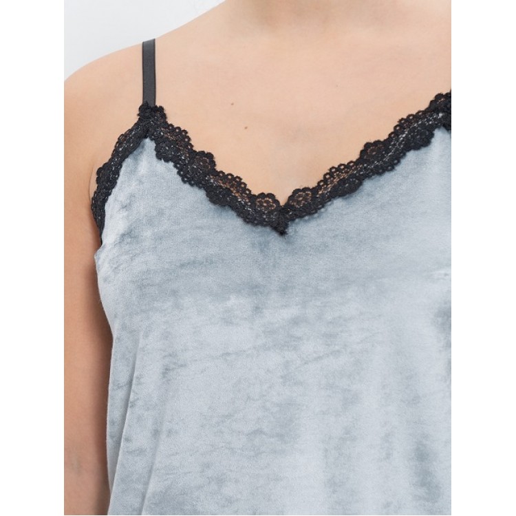 Женская велюровая пижама с брюками 965 gray, Cleo