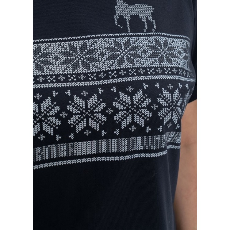 Хлопковый домашний комплект с брюками 972-blue, Cleo