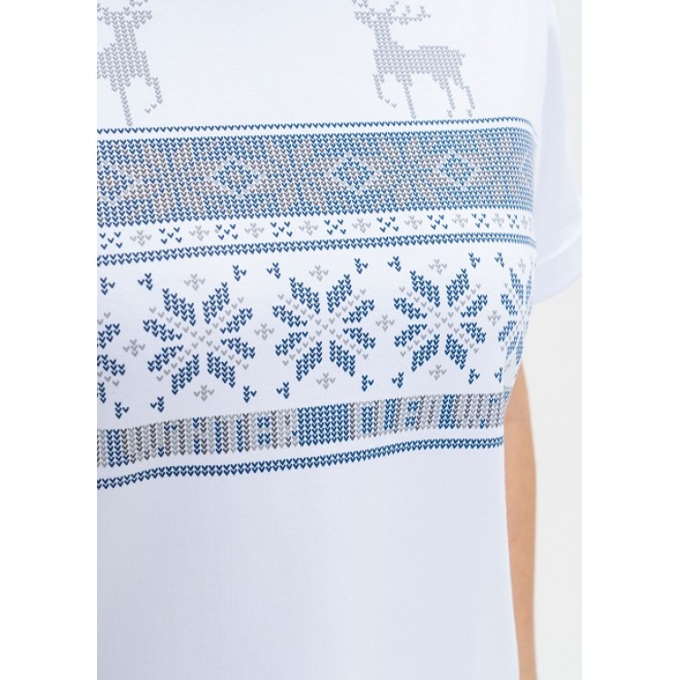 Хлопковый домашний комплект с брюками 972-white, Cleo