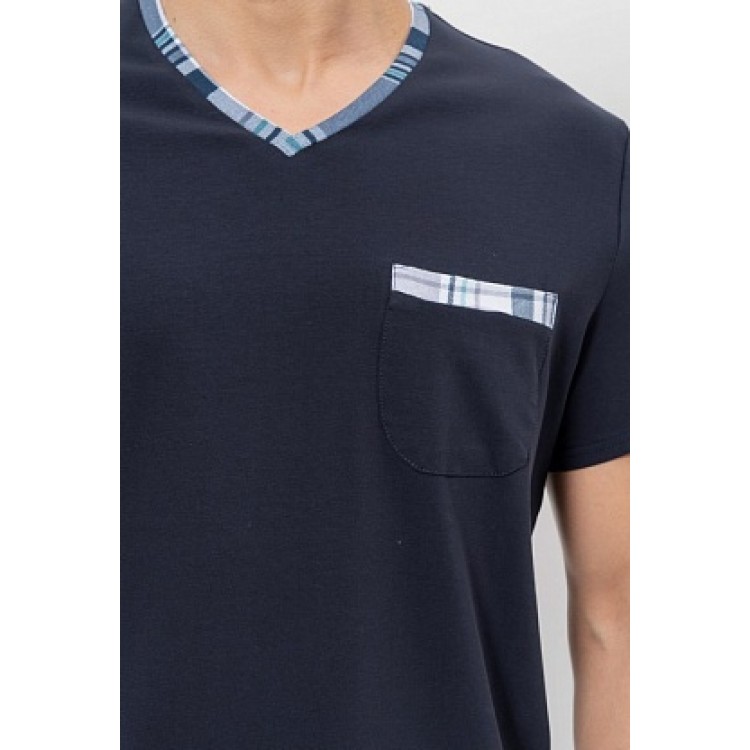 Мужская хлопковая пижама с брюками 975 blue/grey-azure, Cleo