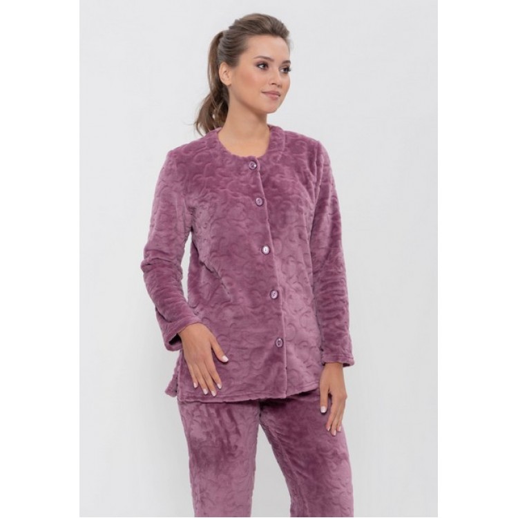 Домашний женский комплект из велсофт 990 plum, Cleo
