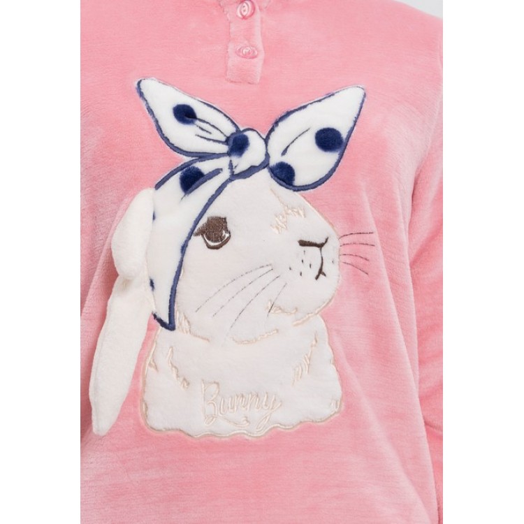 Женский домашний костюм из велсофт 992 - dark pink, Cleo