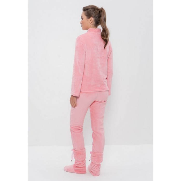 Женский домашний костюм из велсофт 992 - dark pink, Cleo