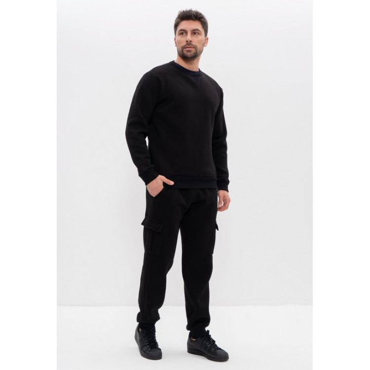 Спортивный мужской костюм с начесом 999 black, Cleo
