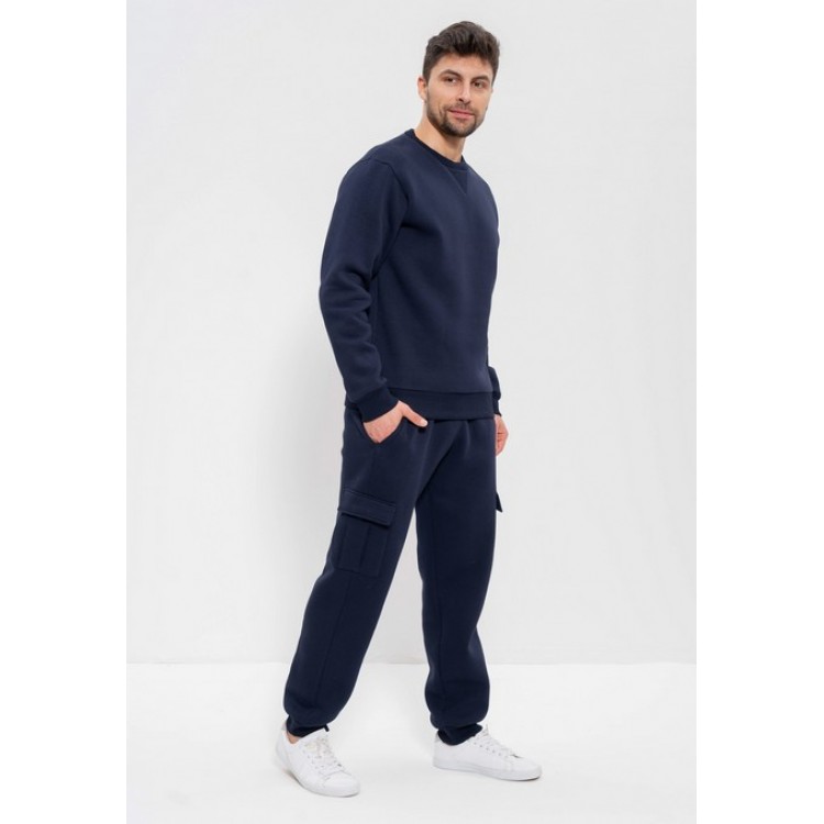 Спортивный мужской костюм с начесом 999 dark blue, Cleo