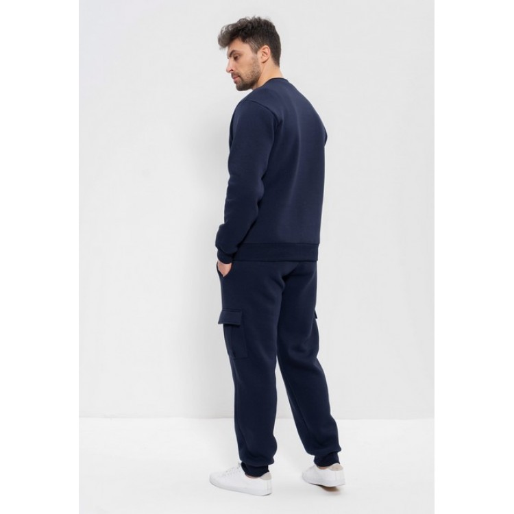 Спортивный мужской костюм с начесом 999 dark blue, Cleo