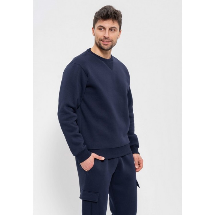 Спортивный мужской костюм с начесом 999 dark blue, Cleo