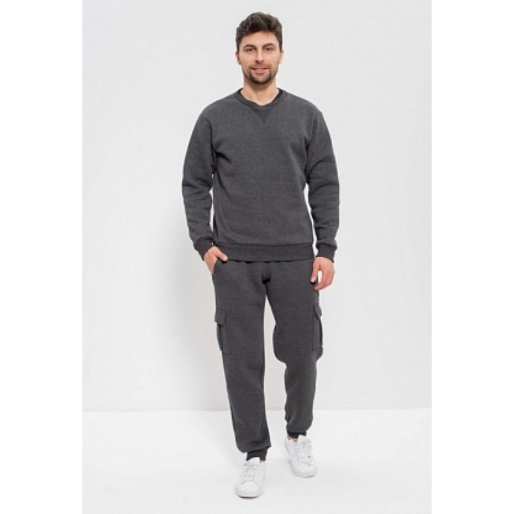 Спортивный мужской костюм с начесом 999 dark grey, Cleo