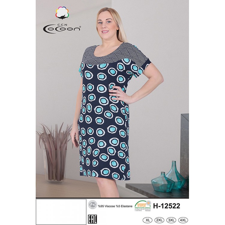 Женское платье-туника из вискозы H12522, COCOON