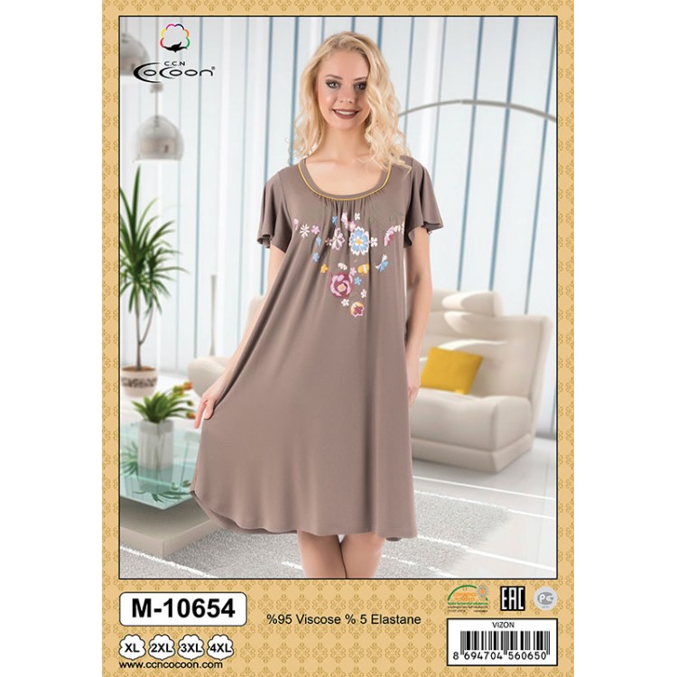 Женская домашняя туника из вискозы M-10654, COCOON