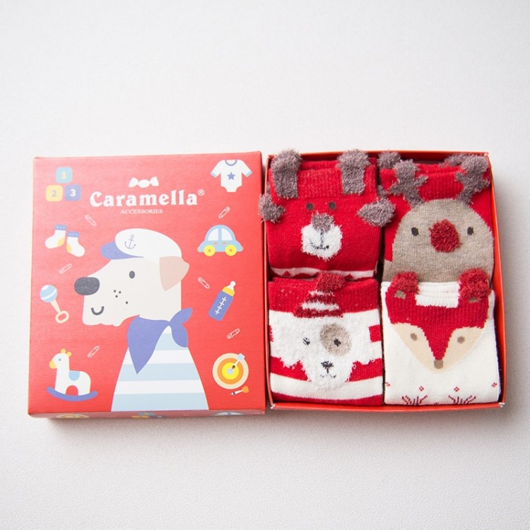 Подарочный набор детских носков (4 пары) 561064 "Собачка", Caramella