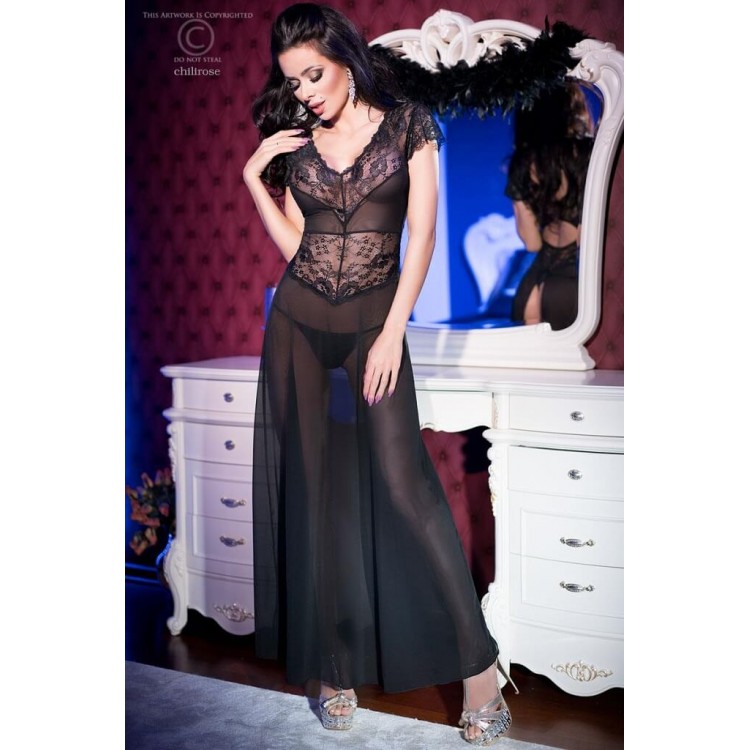 Платье женское длинное прозрачное 4167 Dress, ChiliRose