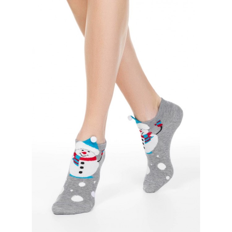 Носки женские новогодние 20С1130 359 Брестские - grey, Conte
