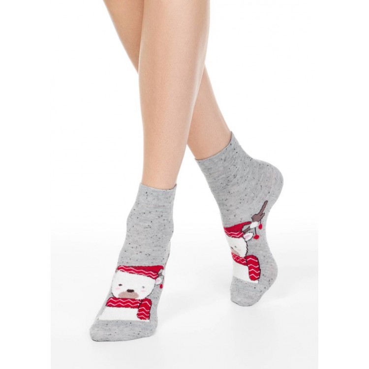 Носки женские новогодние 20С1131 361 Брестские - grey, Conte