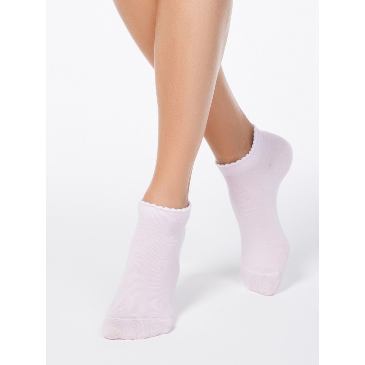 Укороченные спортивные женские носки из хлопка Active 12С-45СП light pink, Conte