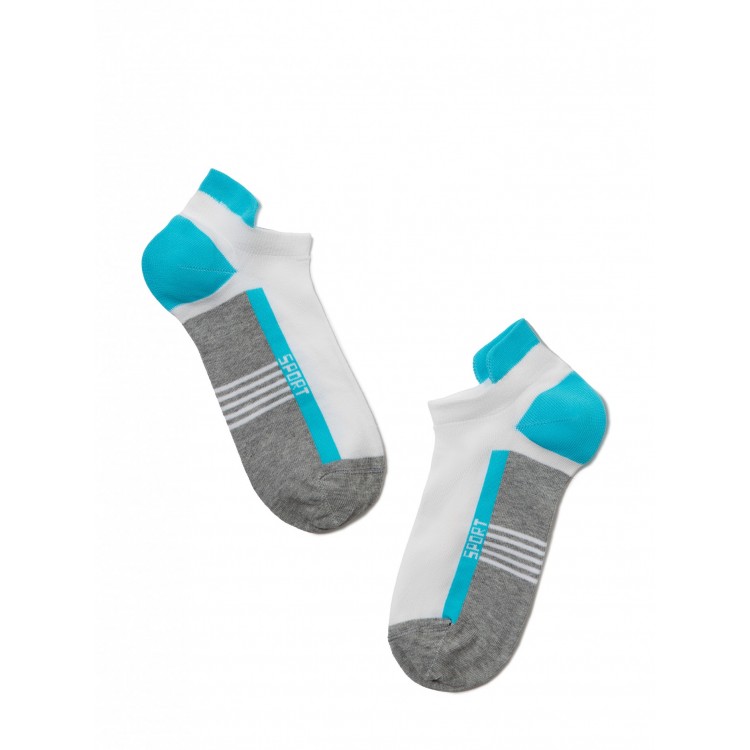Носки женские укороченные спортивные Active 16С-71СП-grey/turquoise, Conte 