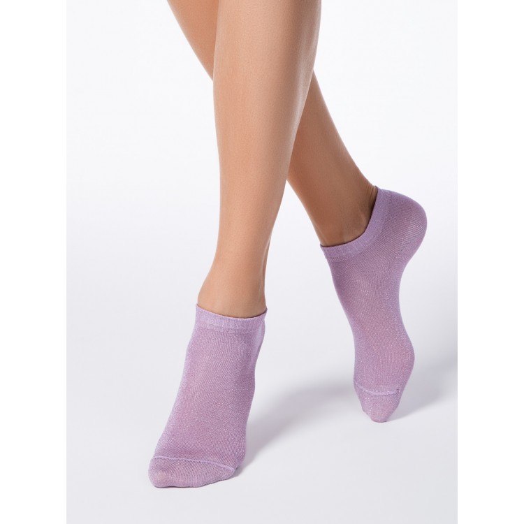 Вискозные женские носки с люрексом 17С-57СП Active-light lilac, Conte